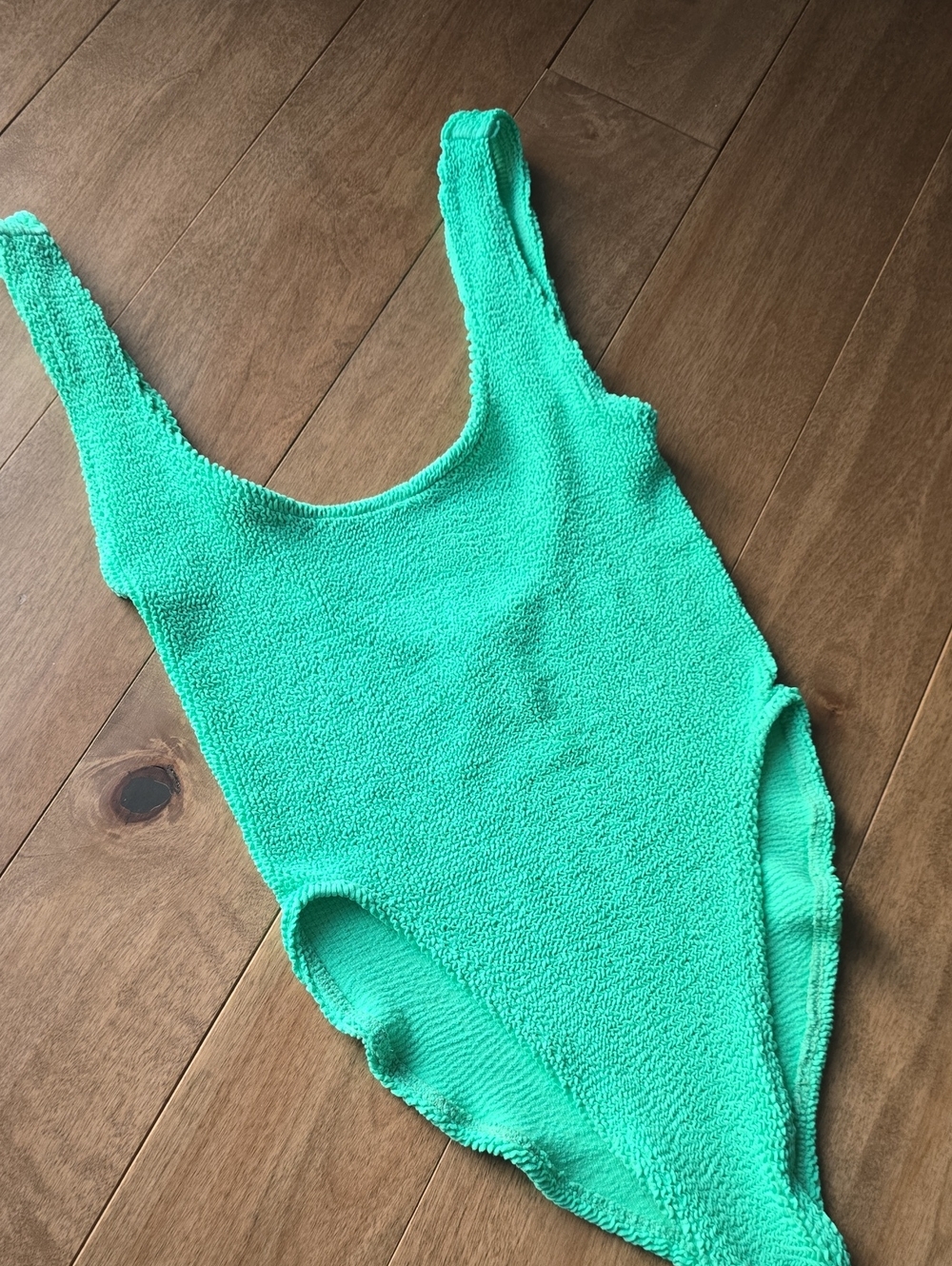 Scoop Neck Mint Green One-Piece Swimsuit